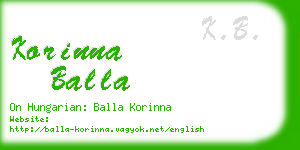 korinna balla business card